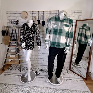 RSQ Plaid Flannel Long Sleeve Button Up Shirt